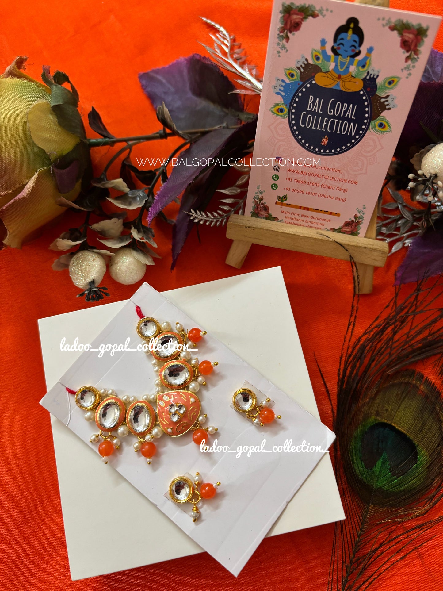 Heavy meenakari mala set for laddu gopal size 4-5-6