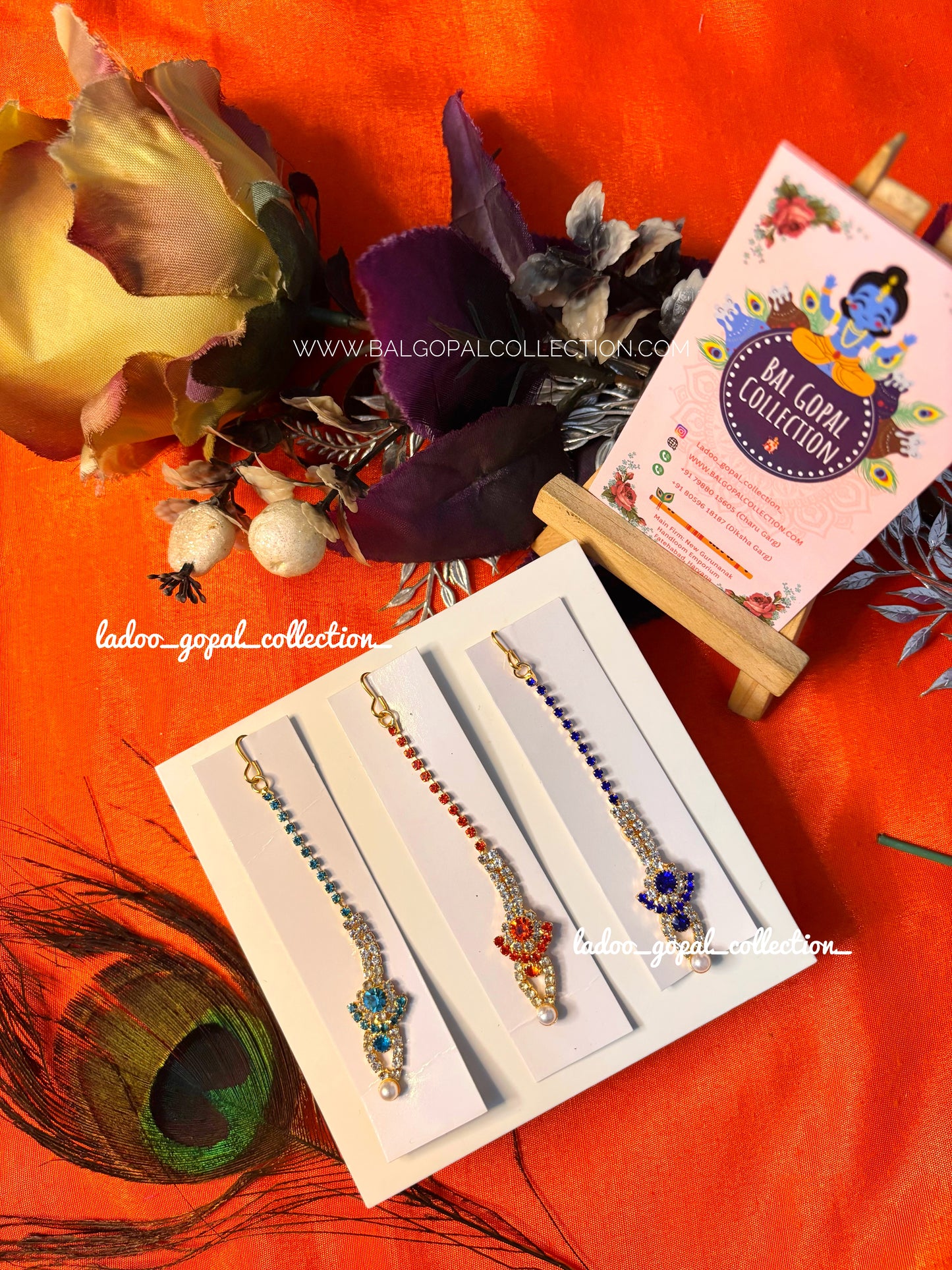 Stone heavy mangtika for radha rani