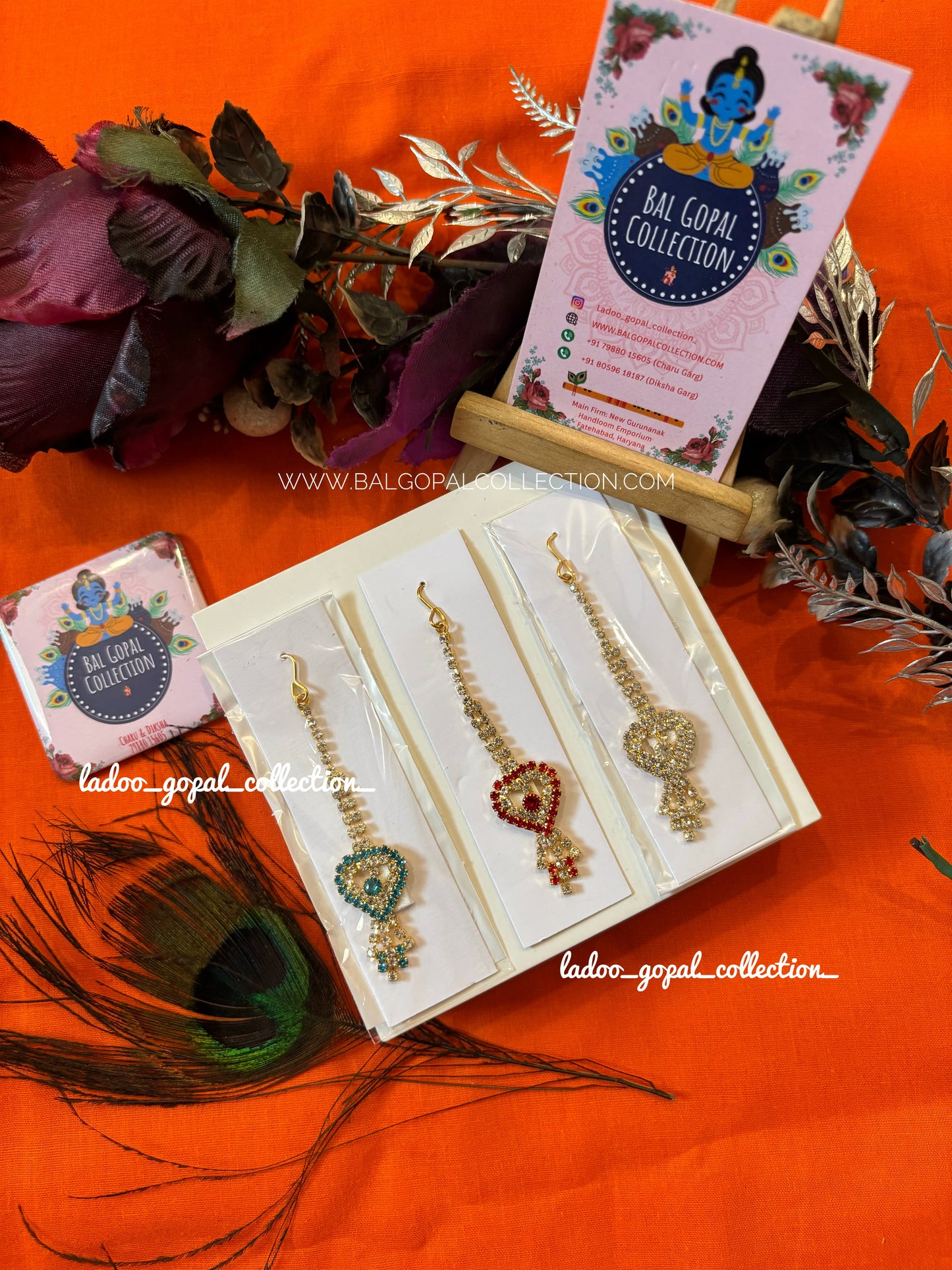 Stone mangtika for radha rani