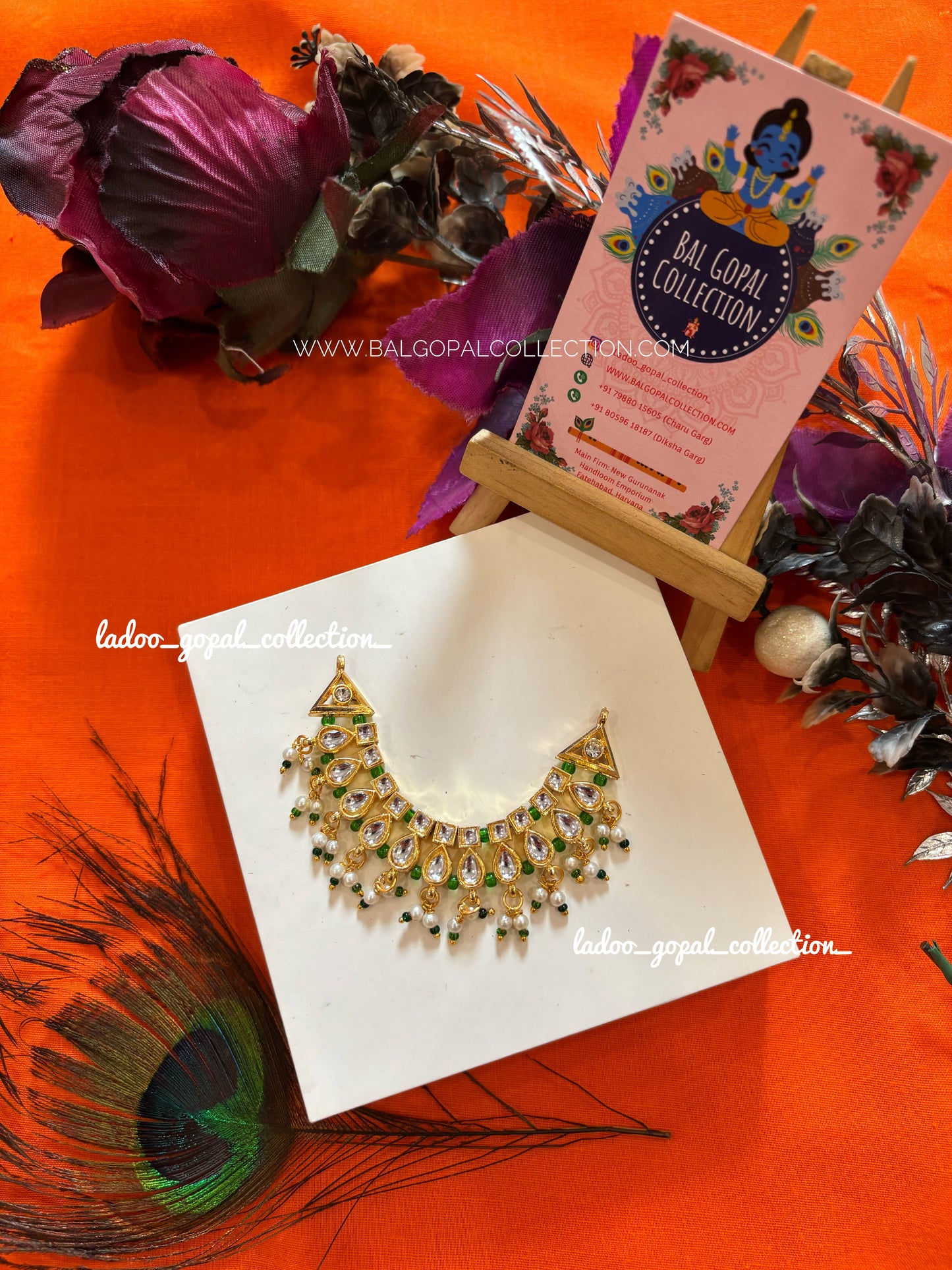 Pure kundan choker for laddu gopal size 6-7-8