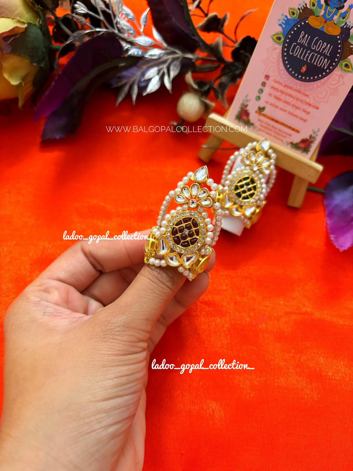 Heavy mukut for laddu gopal size 1-2-3