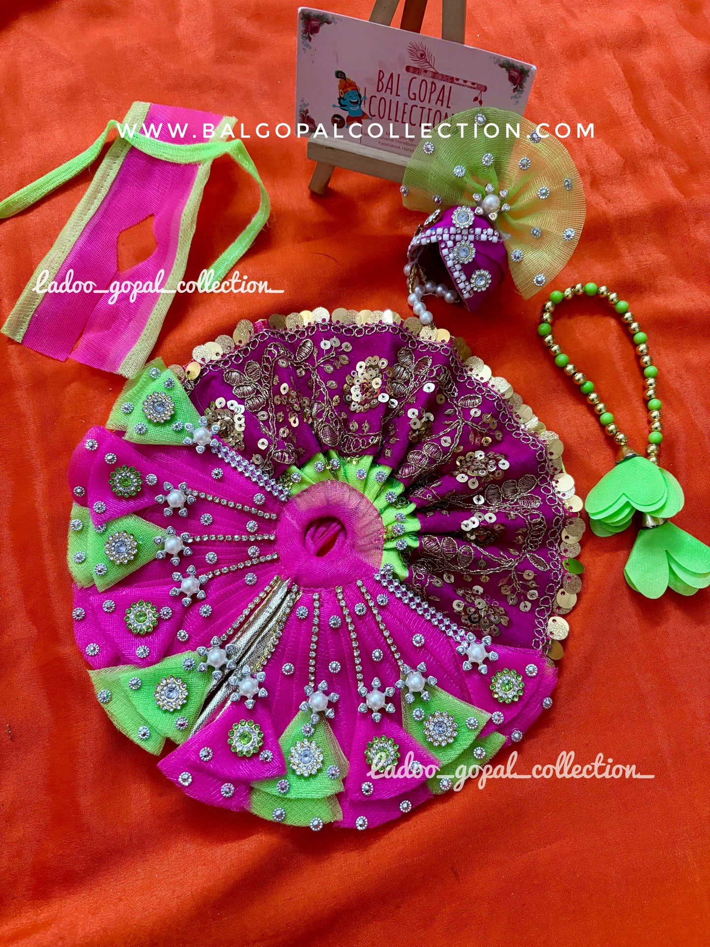 Heavy handwork poshak for laddu gopal
