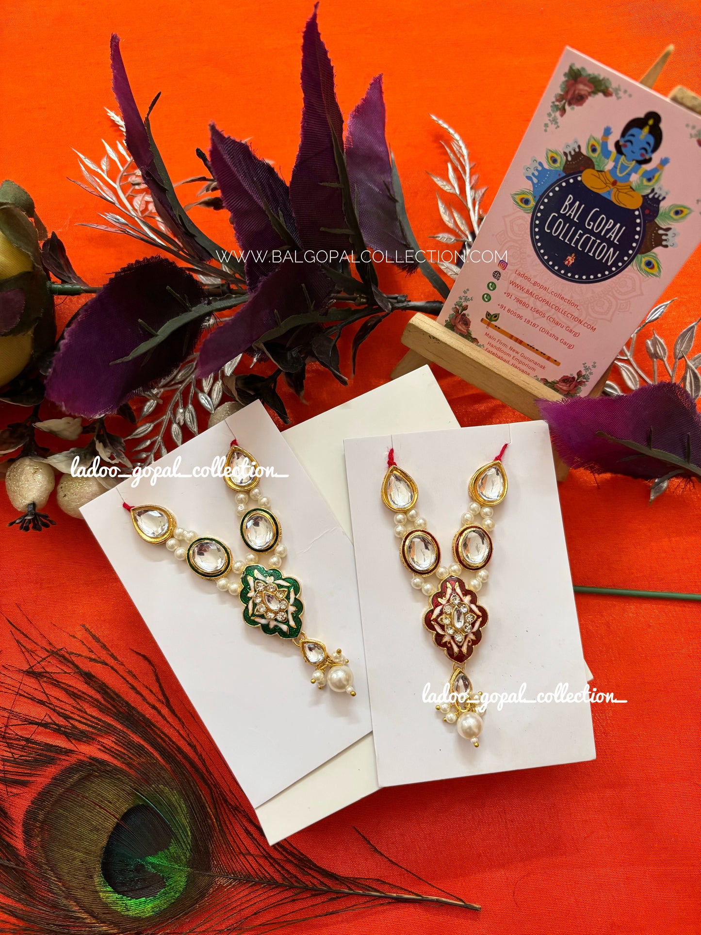 Heavy meenakari mala for laddu gopal size 4-5-6