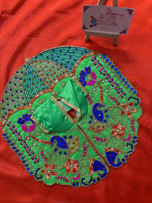 Summer peacock poshak for laddu gopal