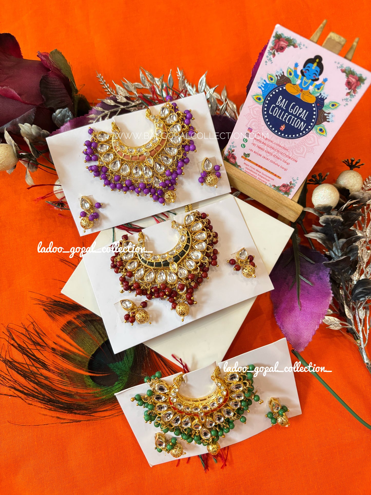Shahi kundan mala for laddu gopal