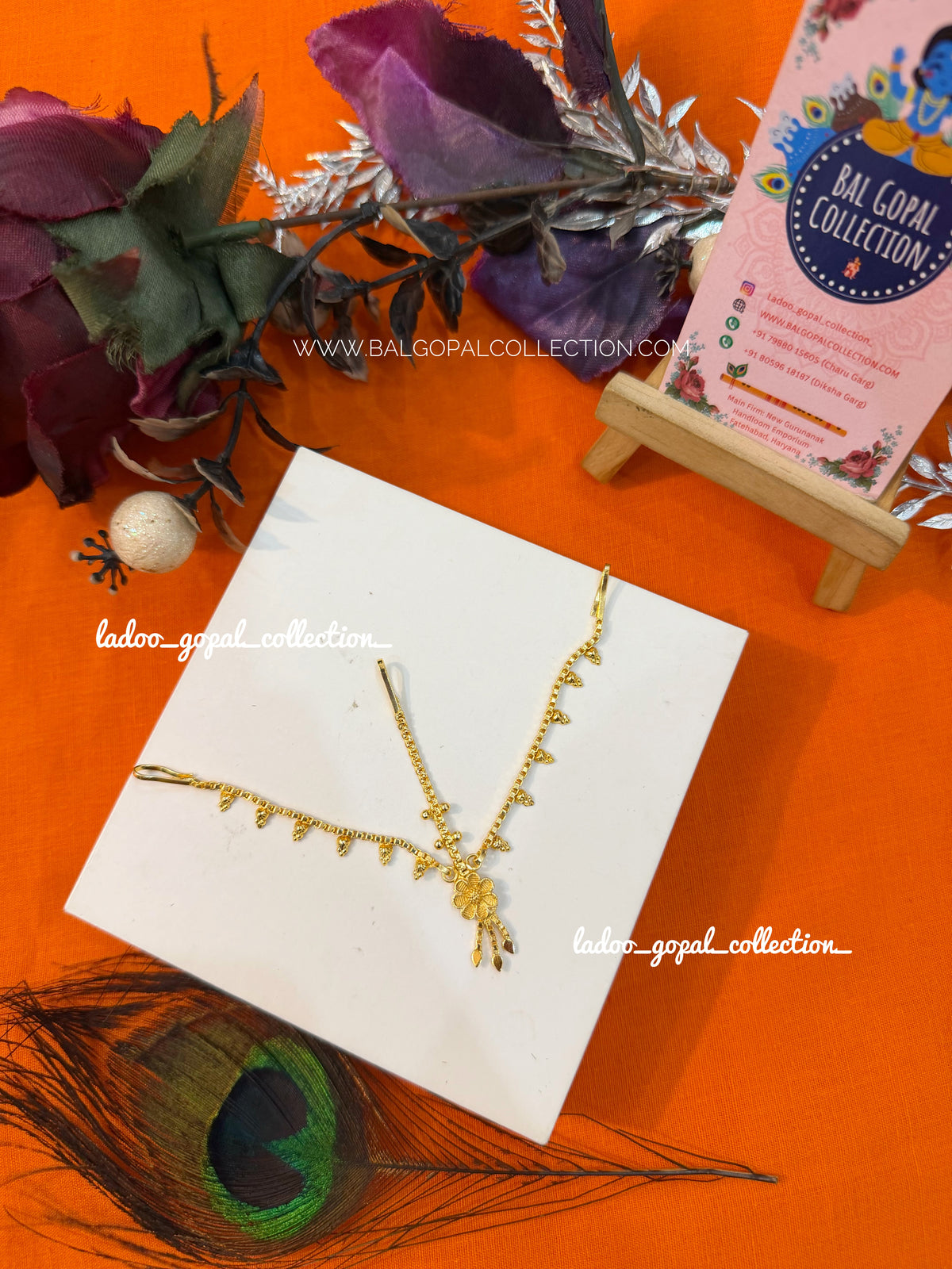 Gold mathapati for mata rani or radha rani