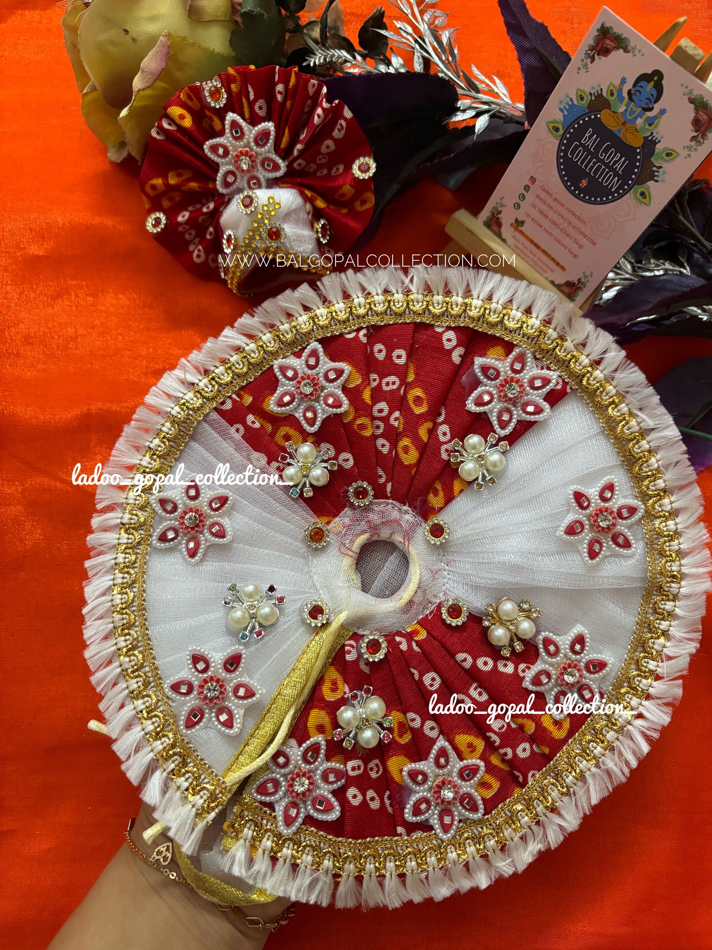Heavy poshak for laddu gopal with pagdi