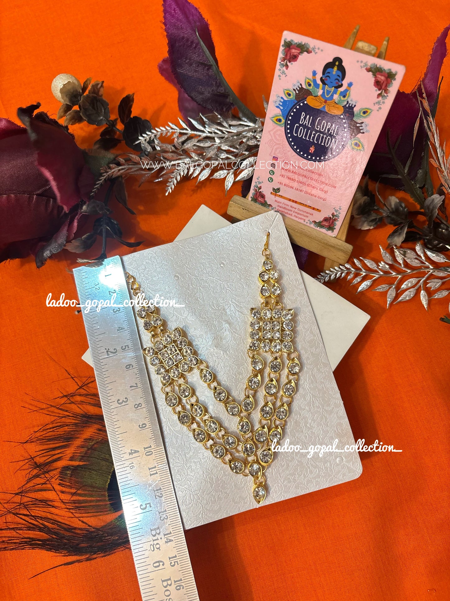 Long jadau mala for radha krishna