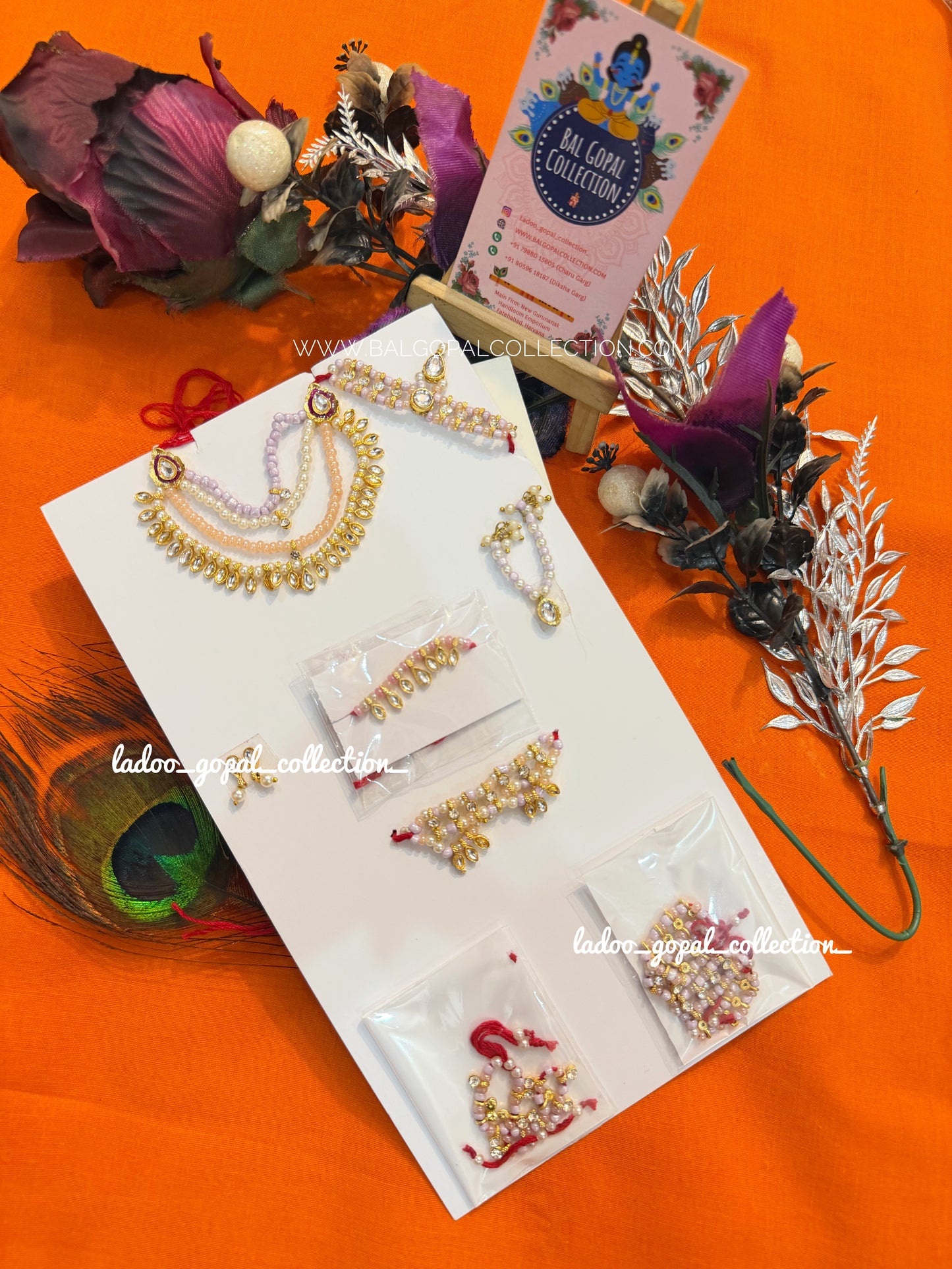 Heavy shringar set for krishna ji