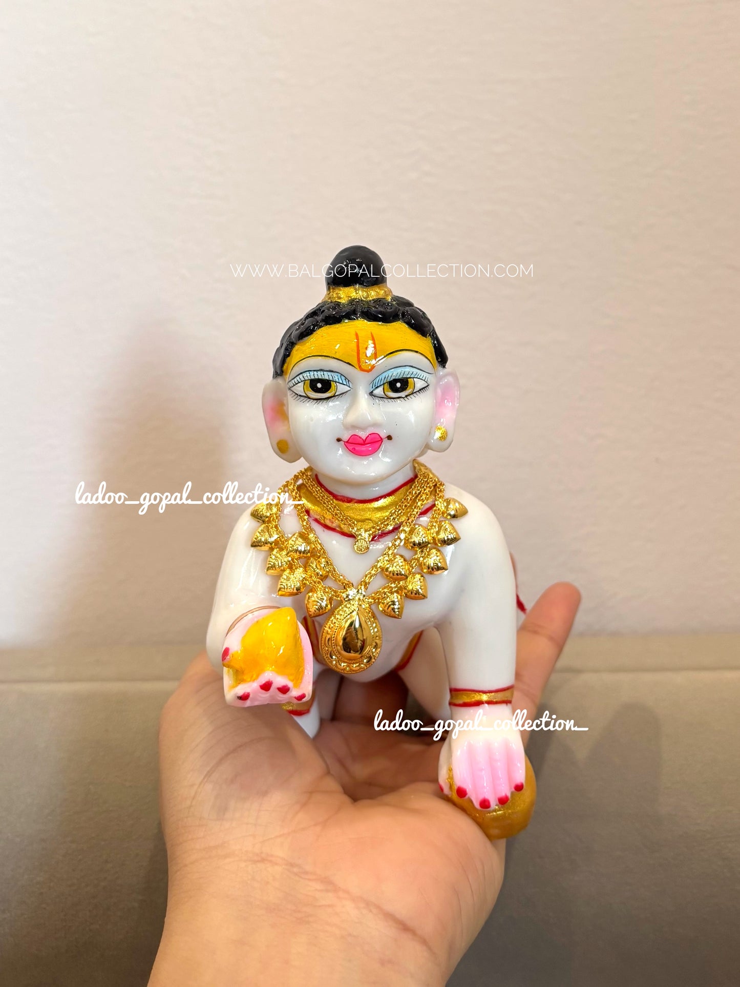 Gold mala for laddu gopal