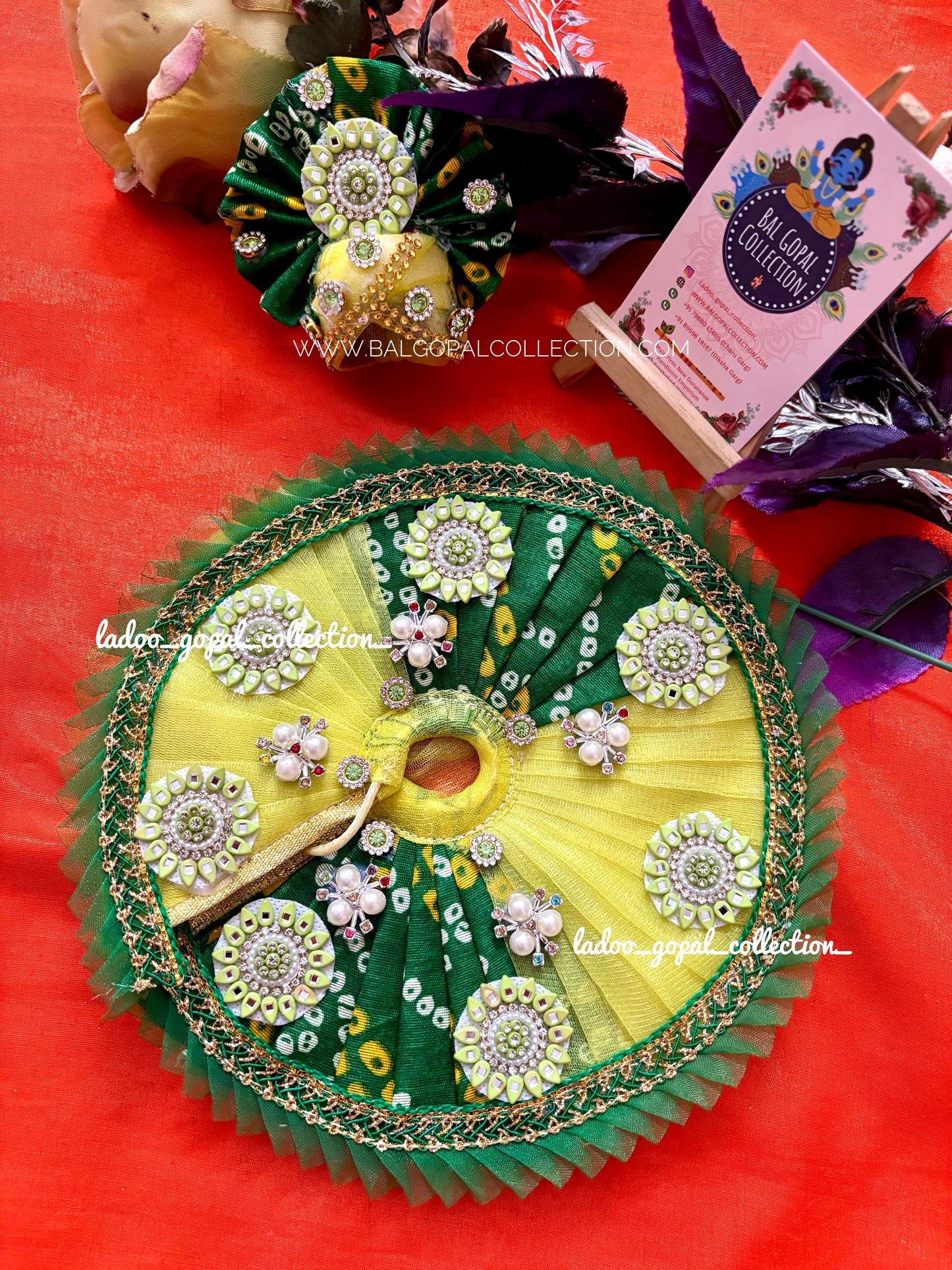 Heavy poshak for laddu gopal with pagdi