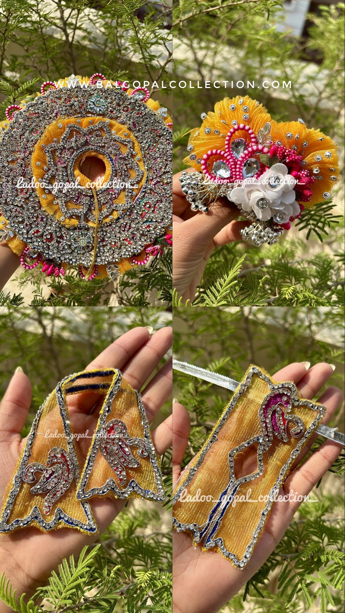 Heavy handwork poshak for laddu gopal