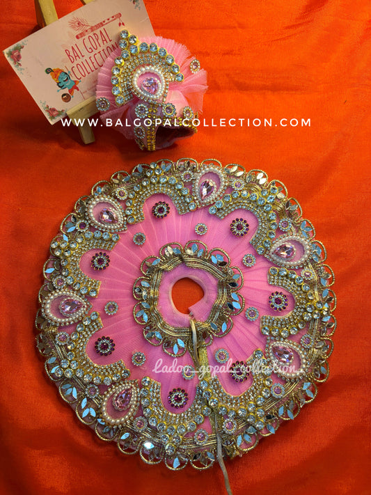 Heavy pink poshak for laddu gopal