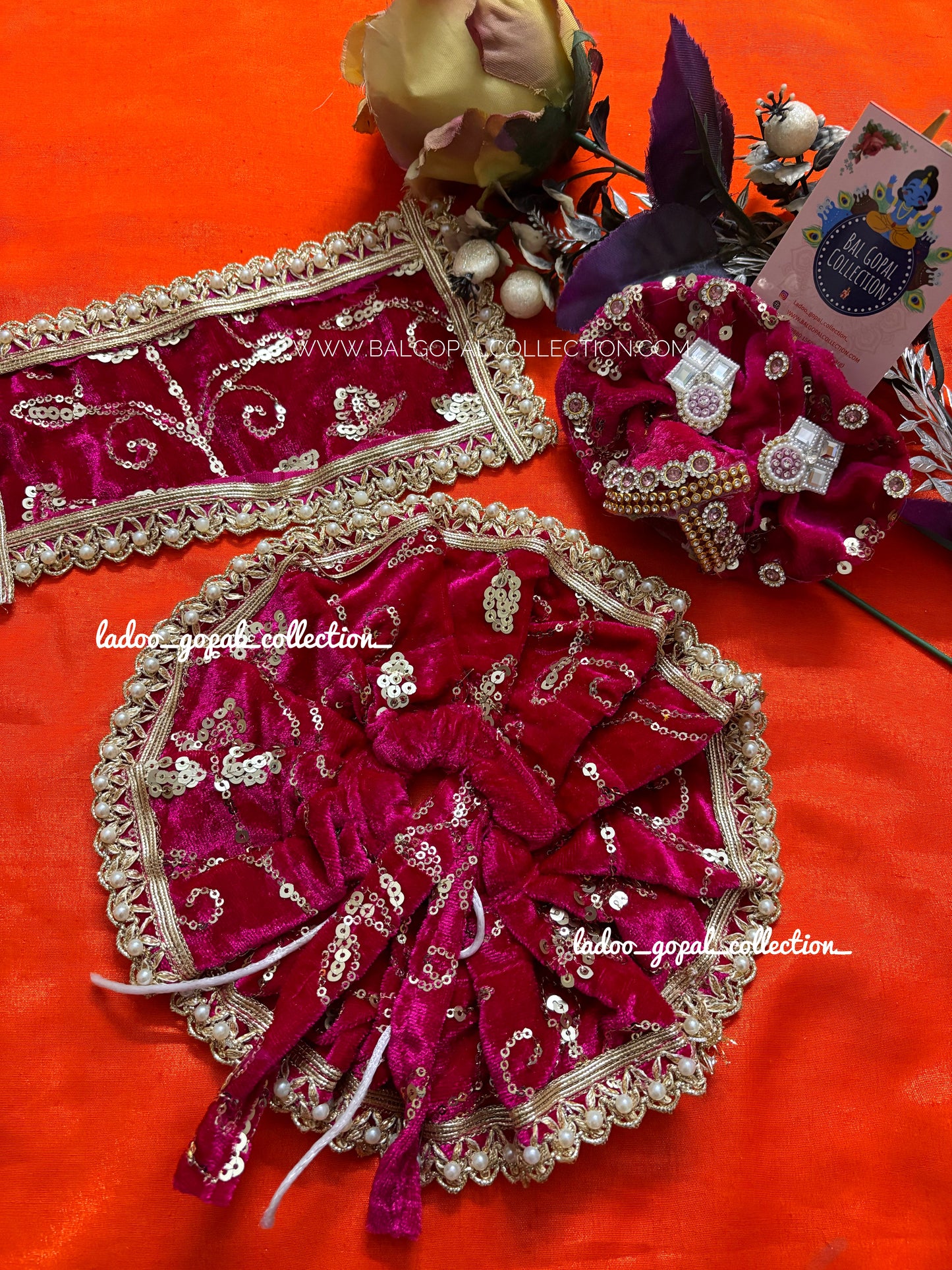 Heavy velvet poshak for laddu gopal