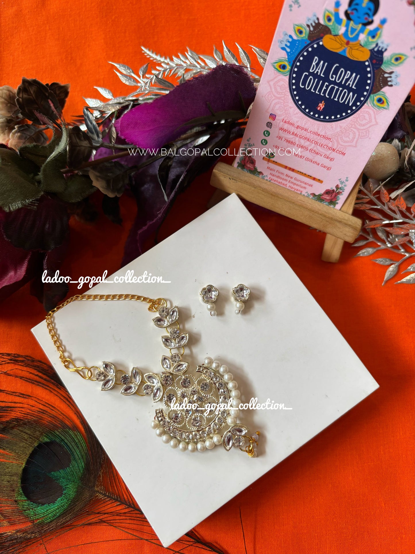Premium kundan shringar for laddu gopal