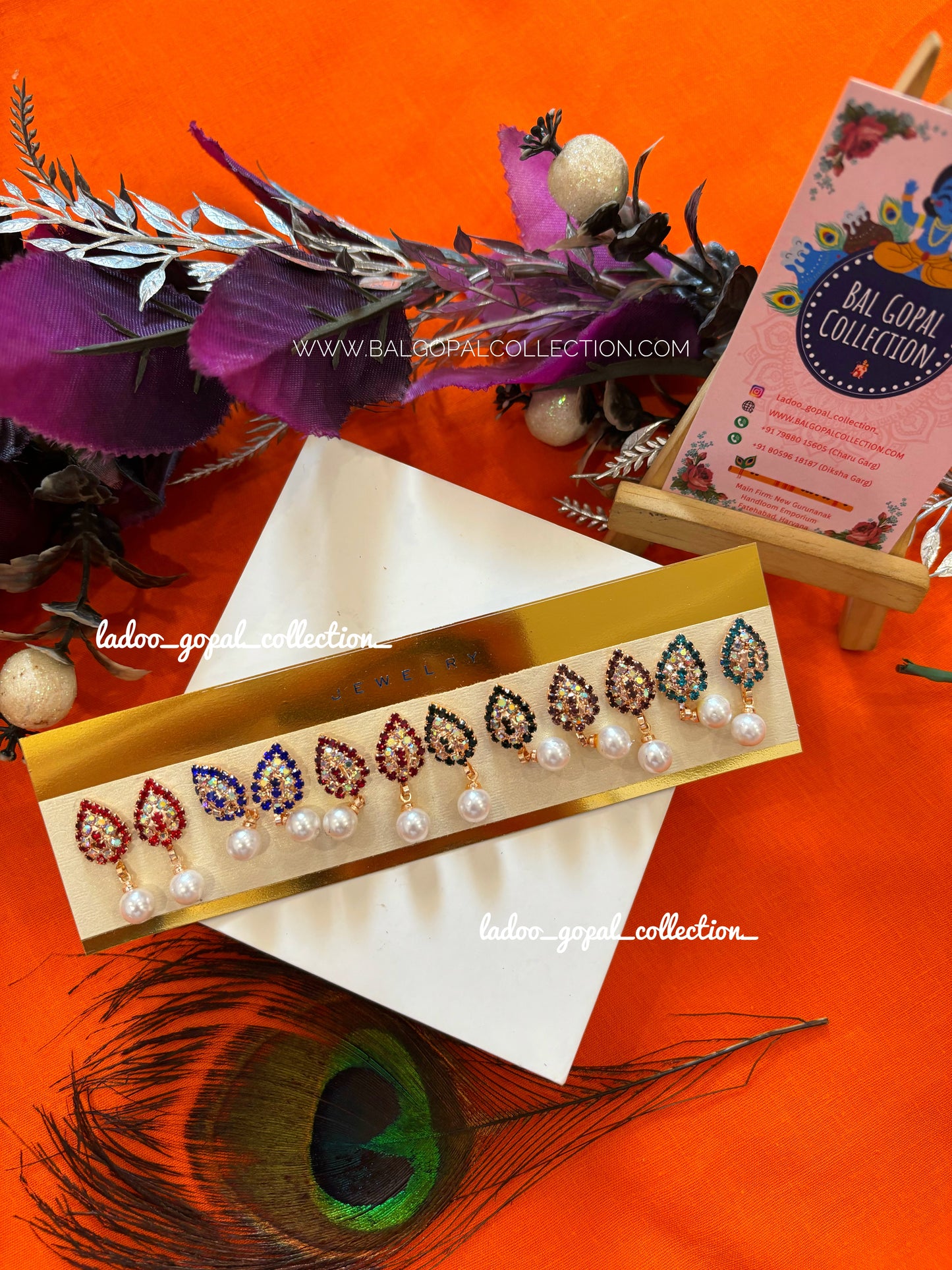 Heavy earrings/tops (set of 2 pair)