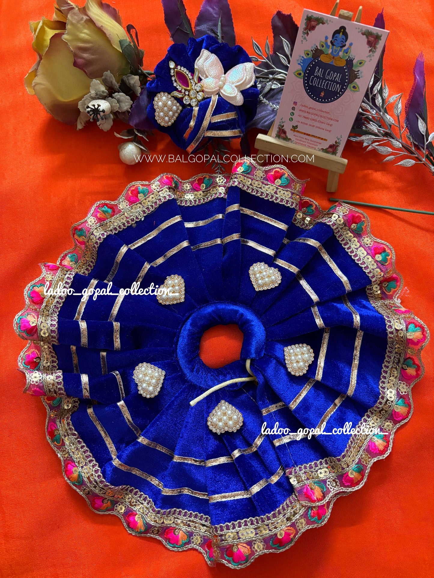 Heavy velvet poshak for laddu gopal