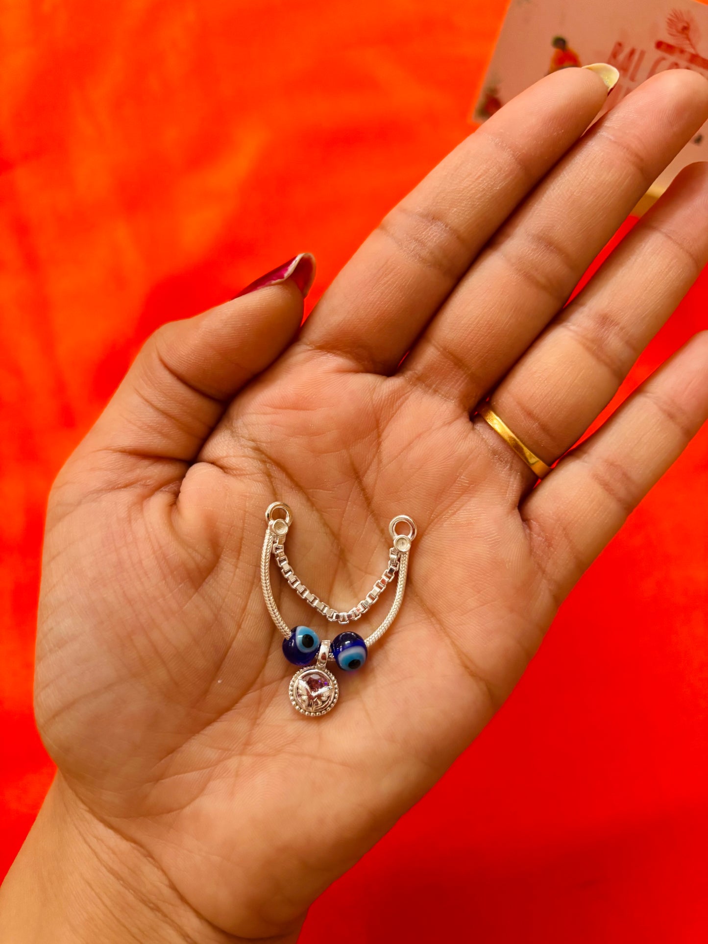 Pure silver chain for laddu gopal