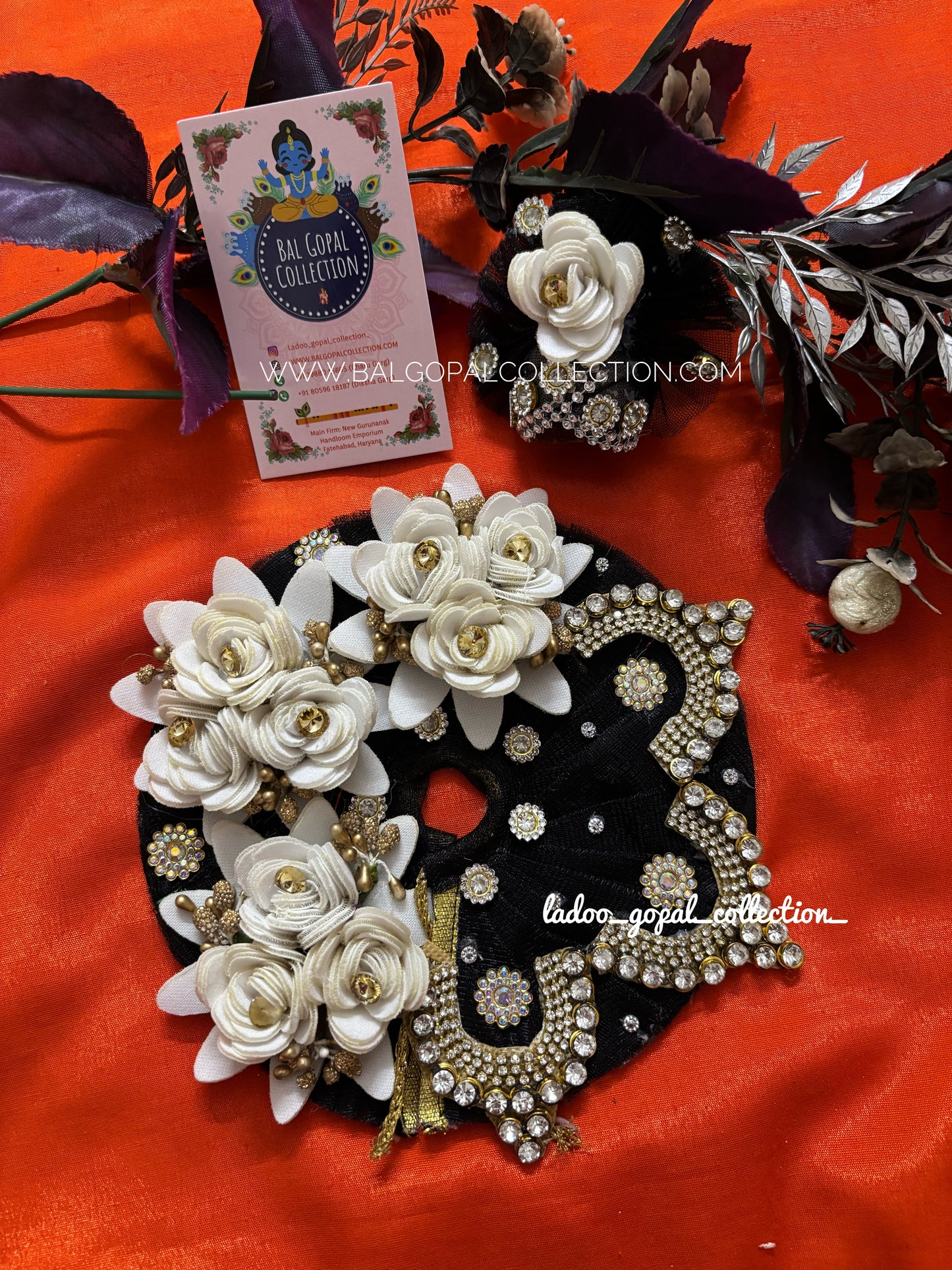 Black heavy poshak for laddu gopal size 2-3