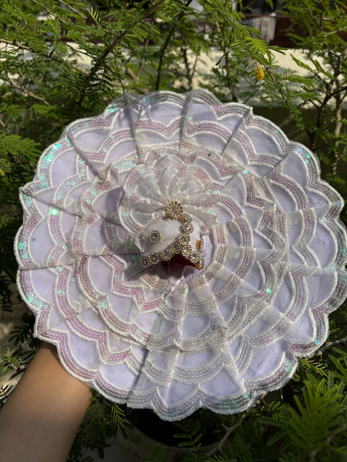 Summer frill dress for laddu gopal