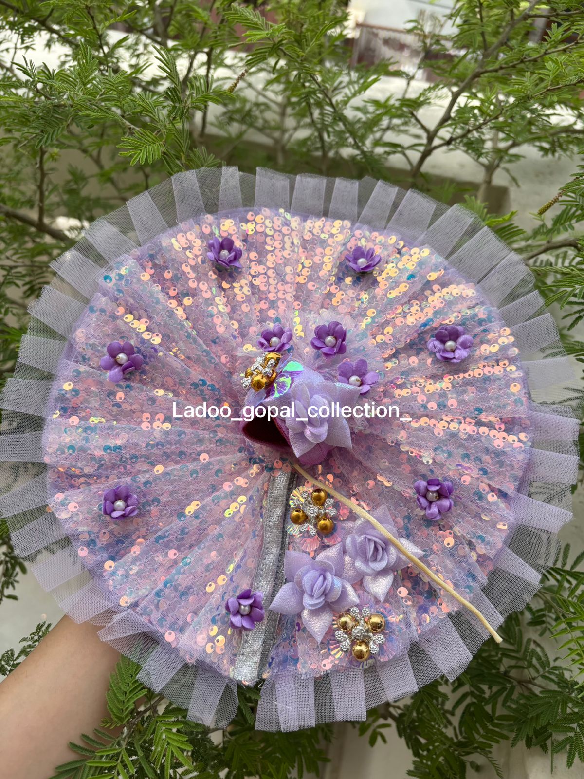 Sequin work poshak for laddu gopal
