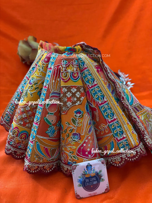 Premium cone lehnga for mata rani and poshak for laddu gopal