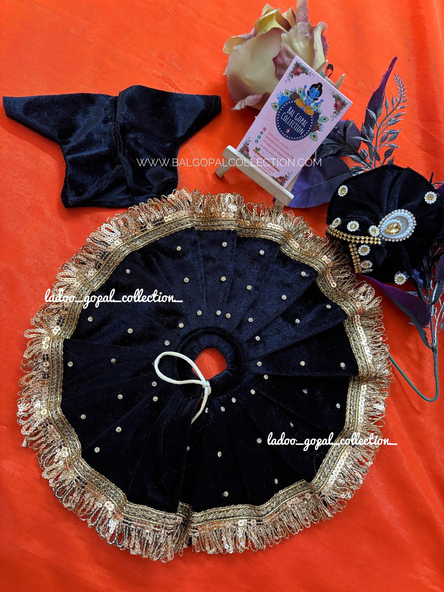 Heavy velvet poshak for laddu gopal