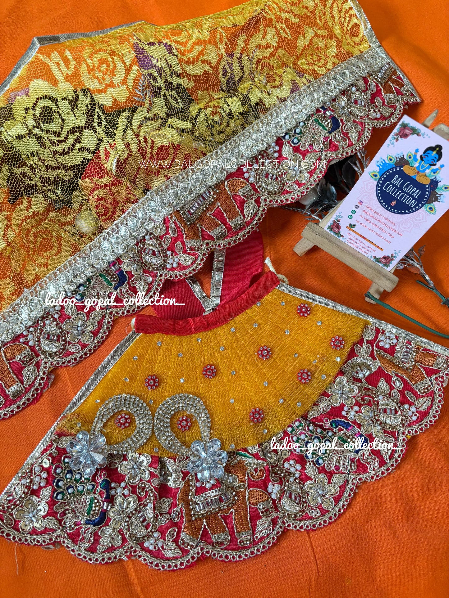 Yellow radha krishna poshak (RK Set)