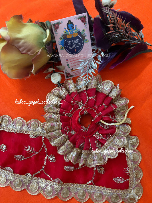 Red heavy poshak for laddu gopal
