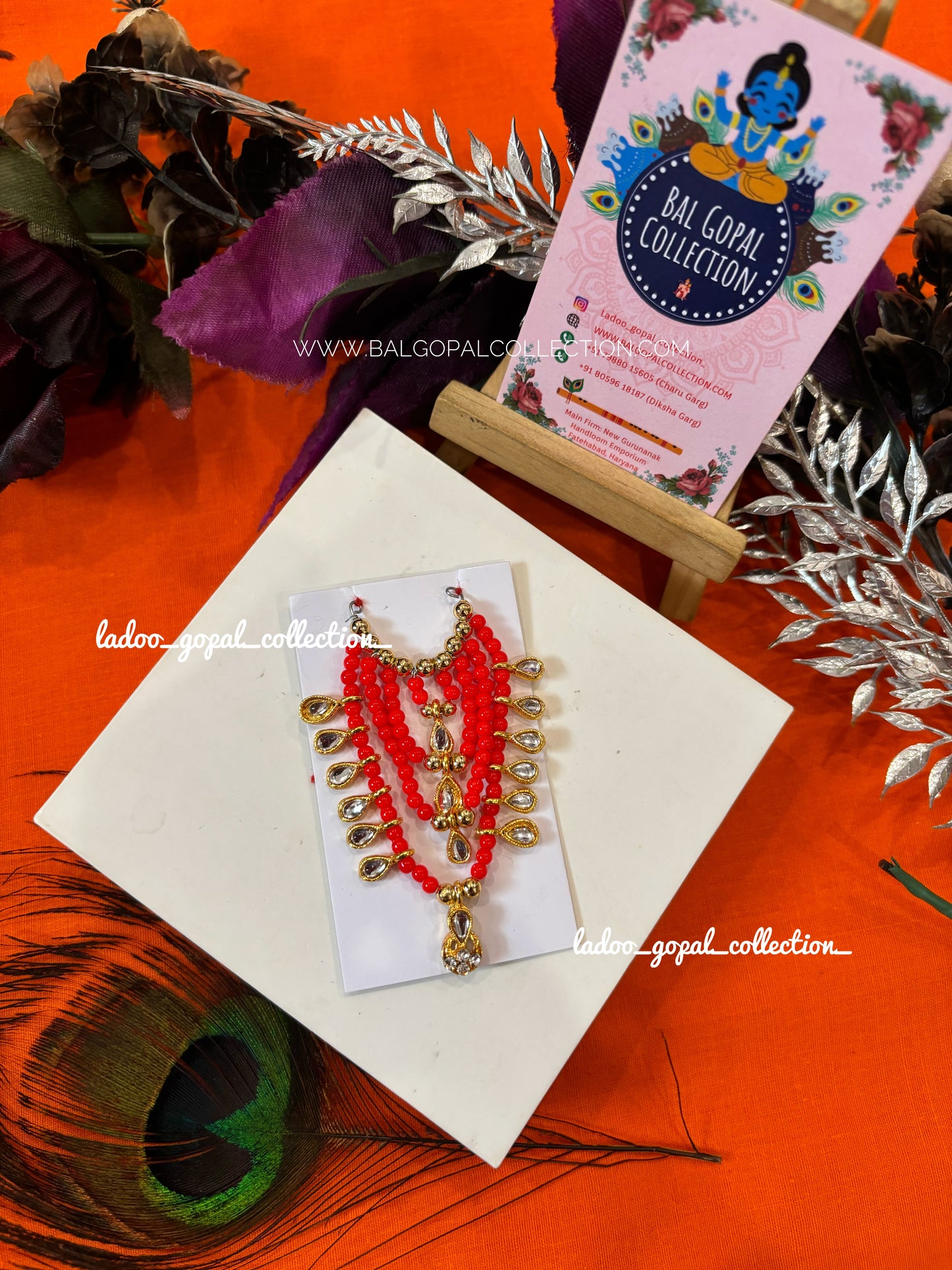 Rang kundan mala for laddu gopal size 3 to 6