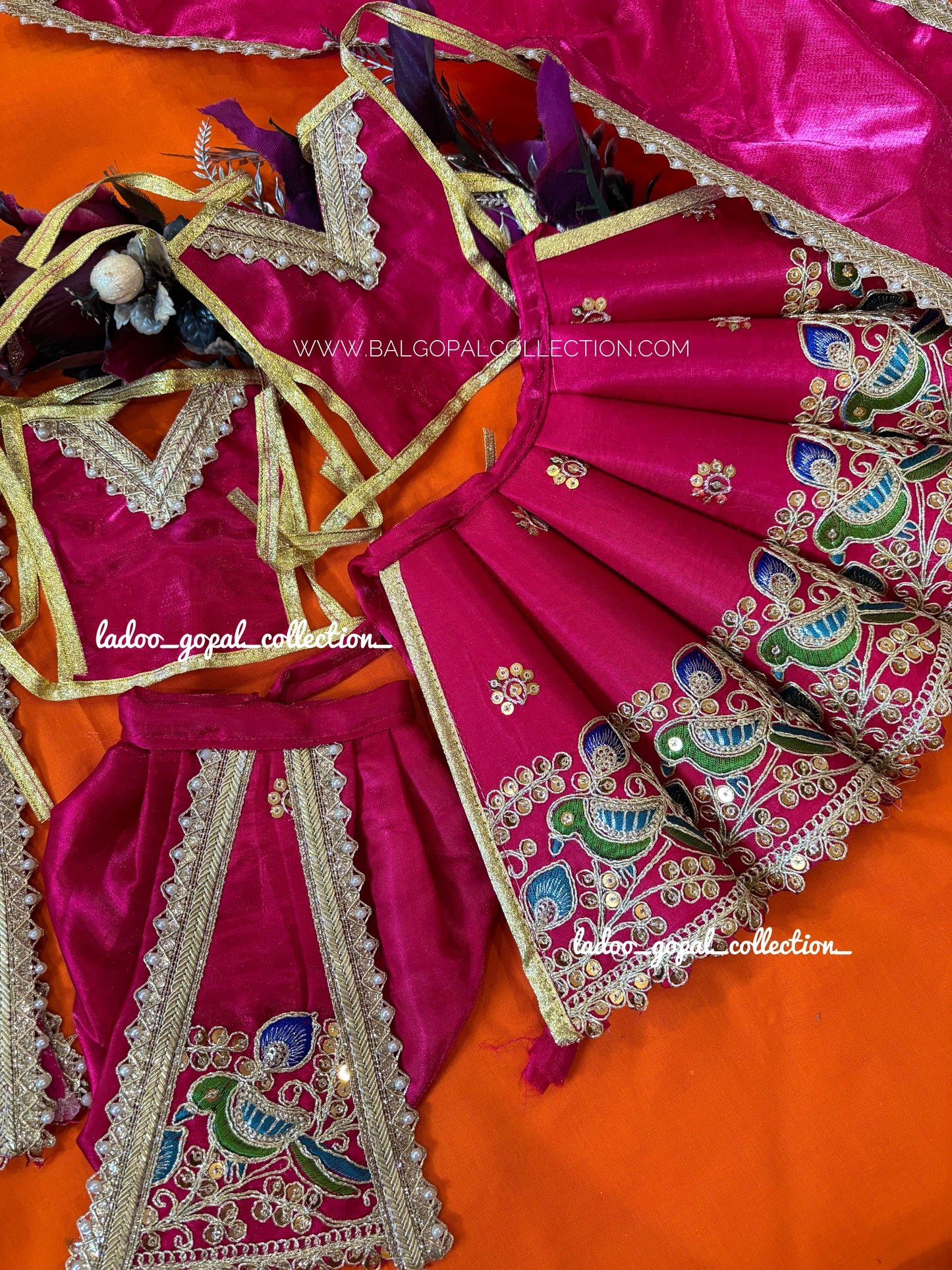 Peacock cone radha krishna poshak (RK set)