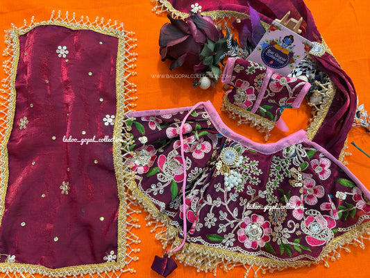 Saree style lehnga for mata rani