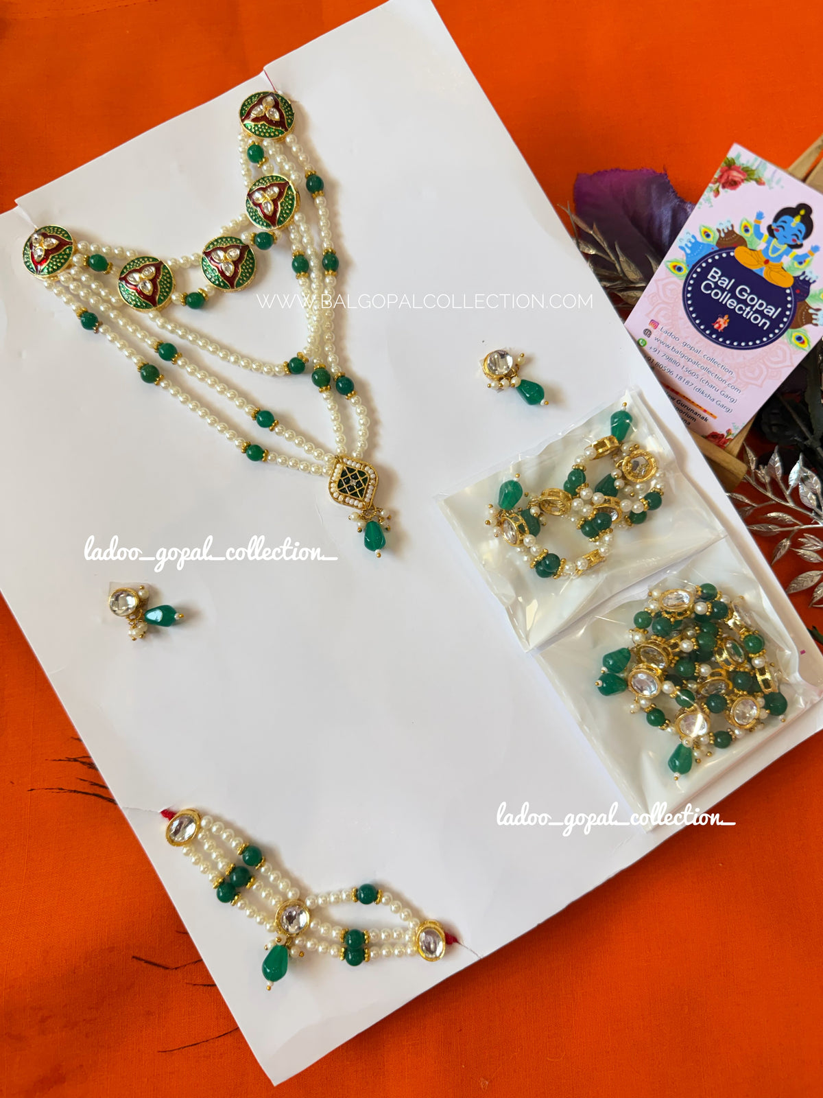 Heavy shringar set for radha krishna