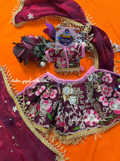 Saree style lehnga for mata rani