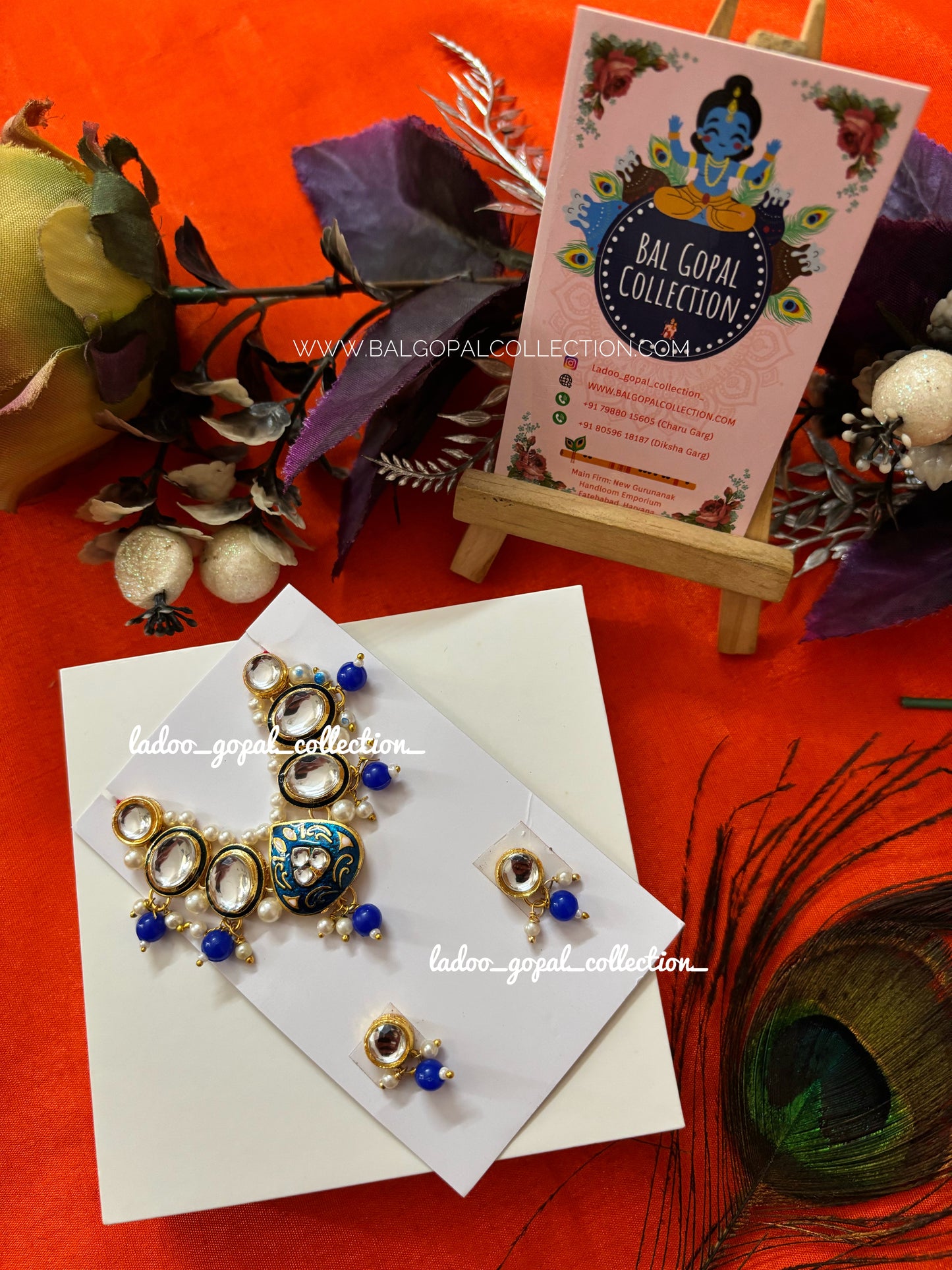 Heavy meenakari mala set for laddu gopal size 4-5-6