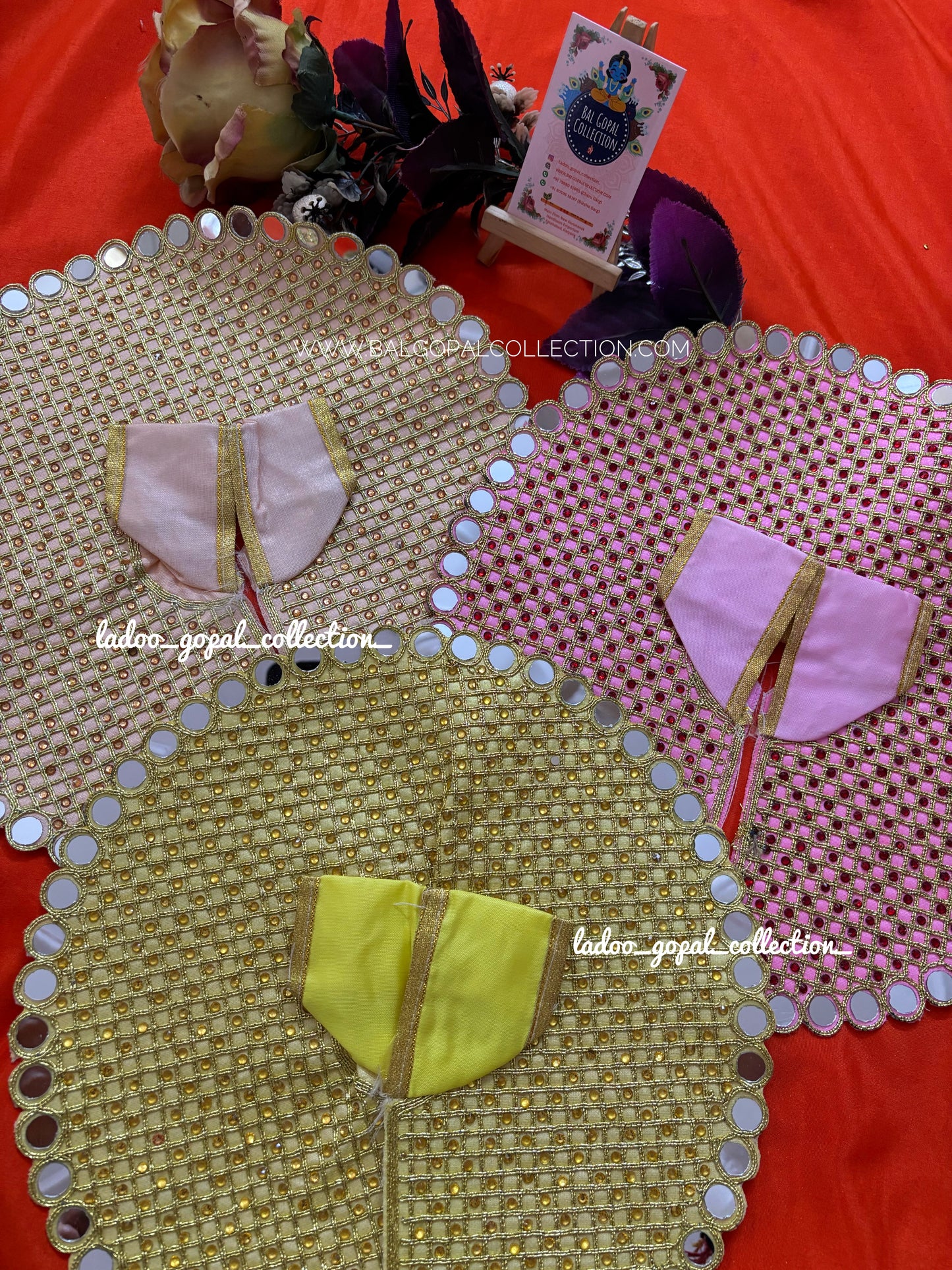 Mirror poshak for laddu gopal