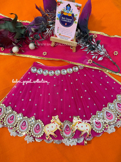 Heavy pink lehnga for mata rani