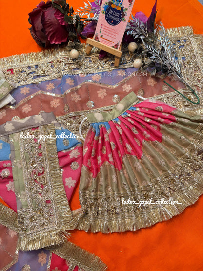 Heavy Radha krishna poshak (7 inches)