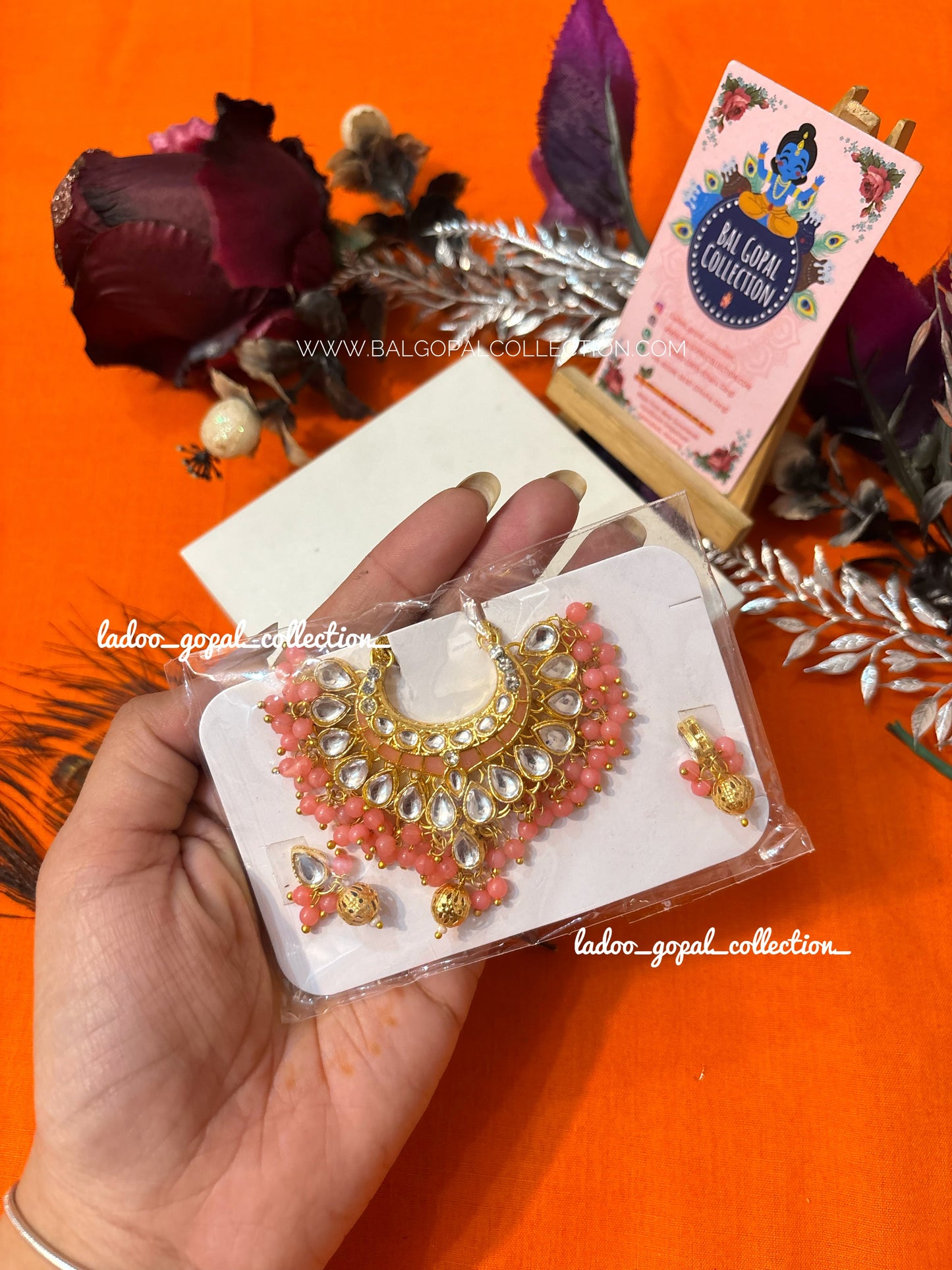 Shahi kundan mala for laddu gopal