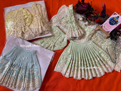 Premium isckon style Radha Krishna poshak (RK set)