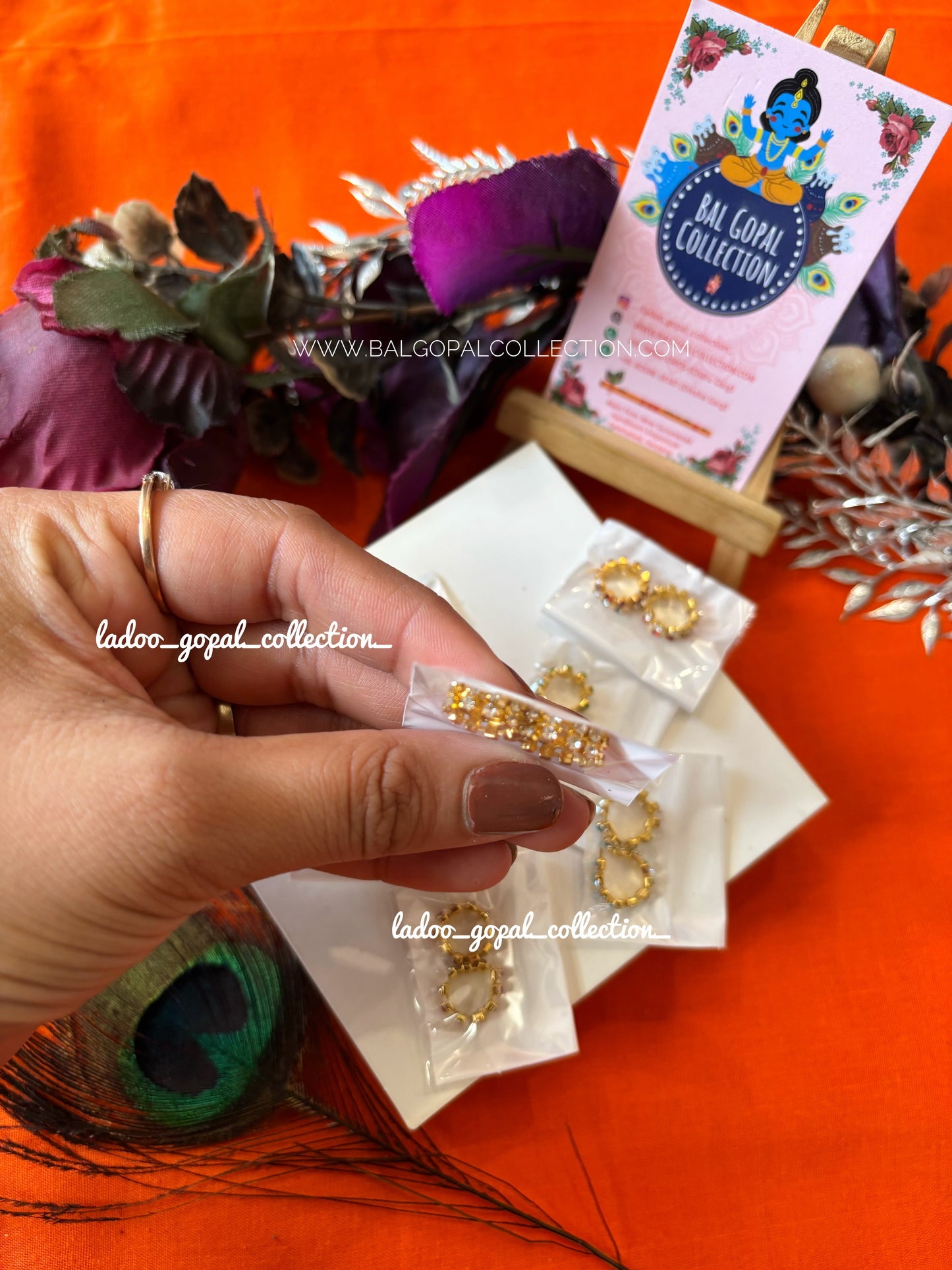 Stone bangles for laddu gopal size 0-1-2-3 (2 pair)