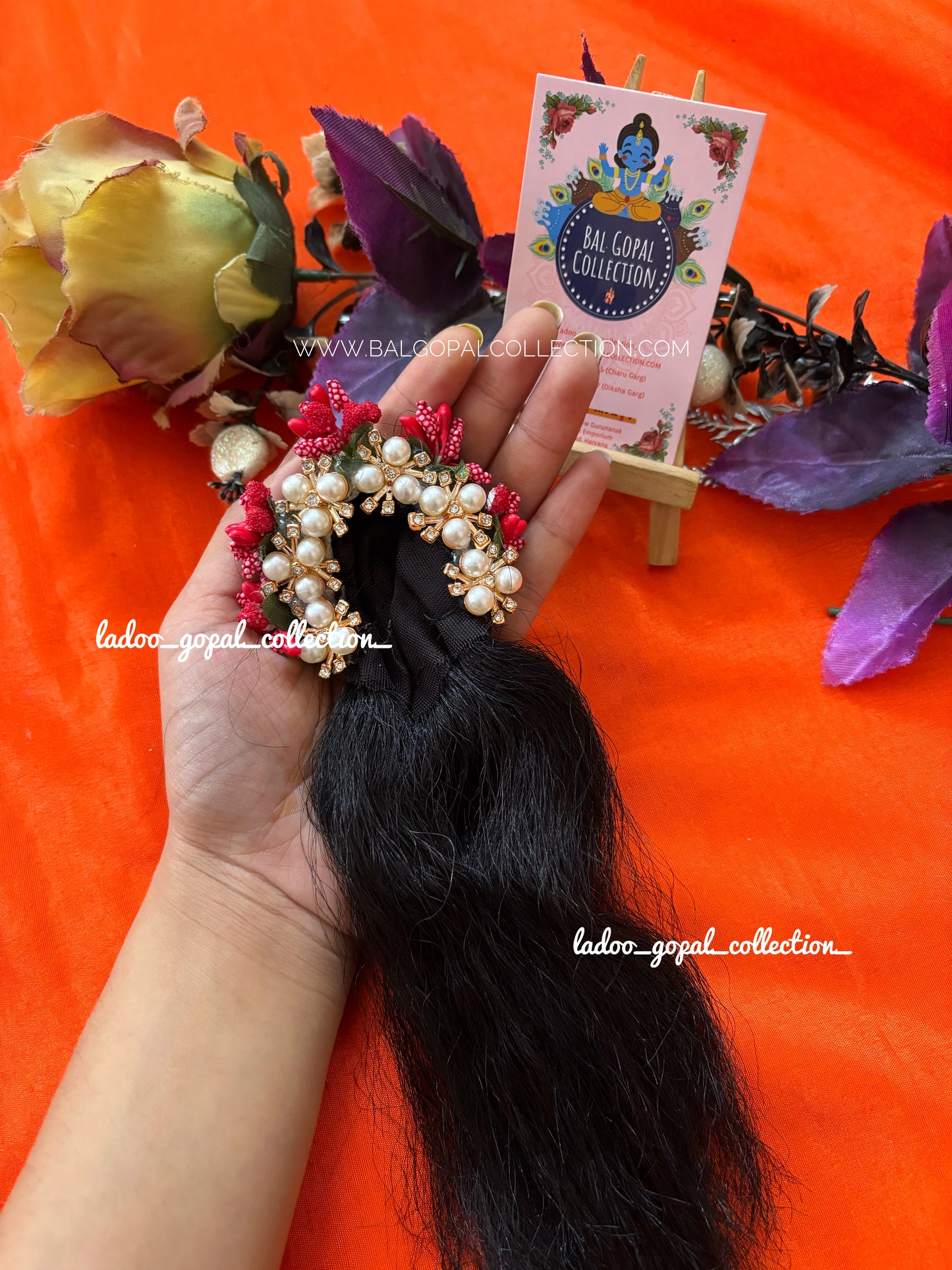 Heavy radha rani kesh with chandrika size 4-5