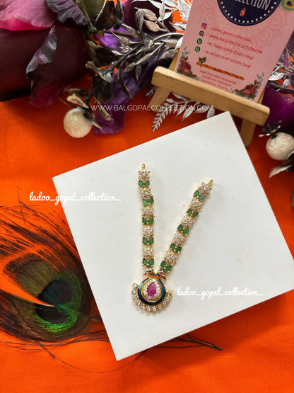 Mayur AD stone mala for laddu gopal