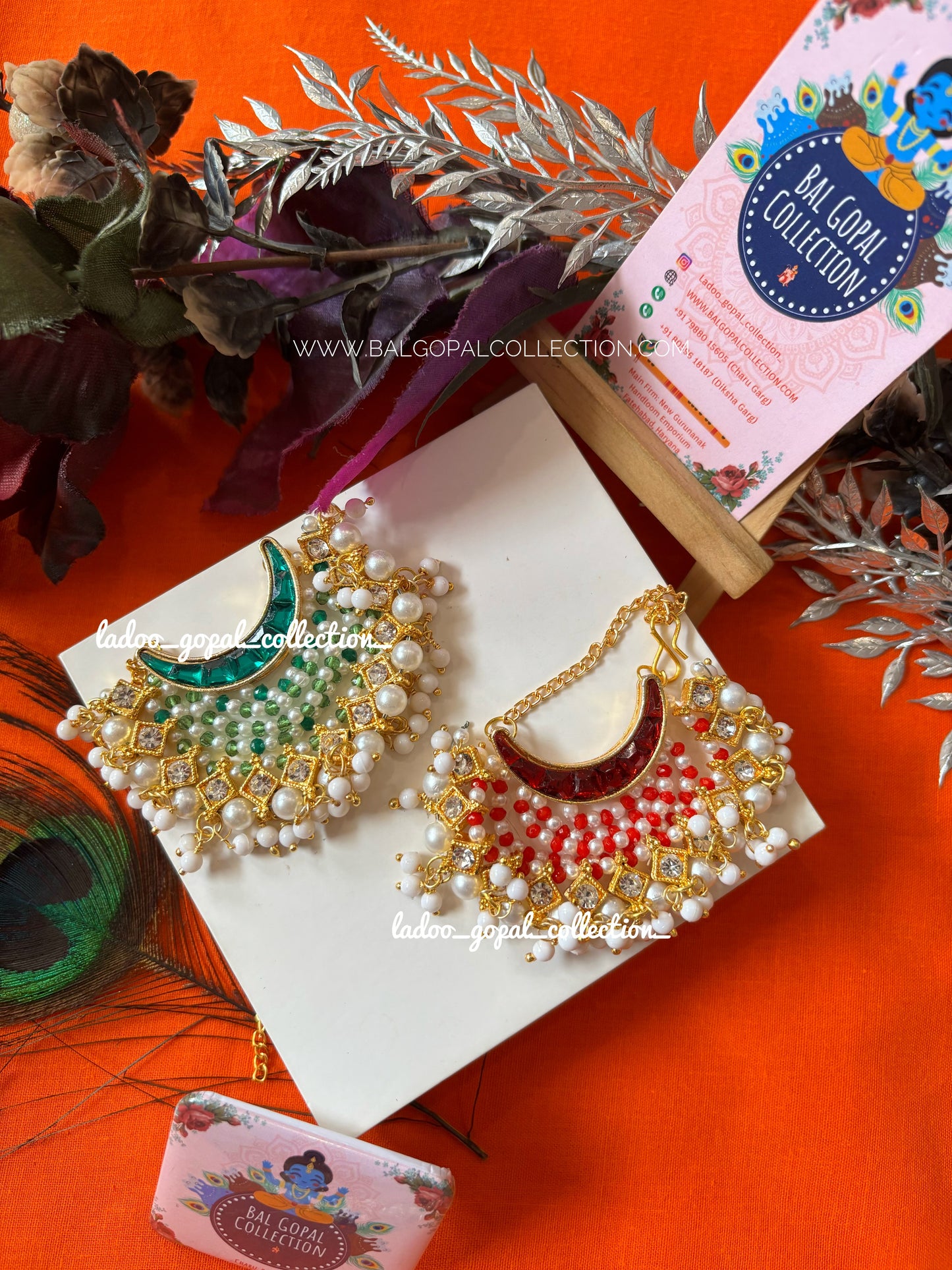 Premium kundan moti mala for laddu gopal size 4-5-6-7