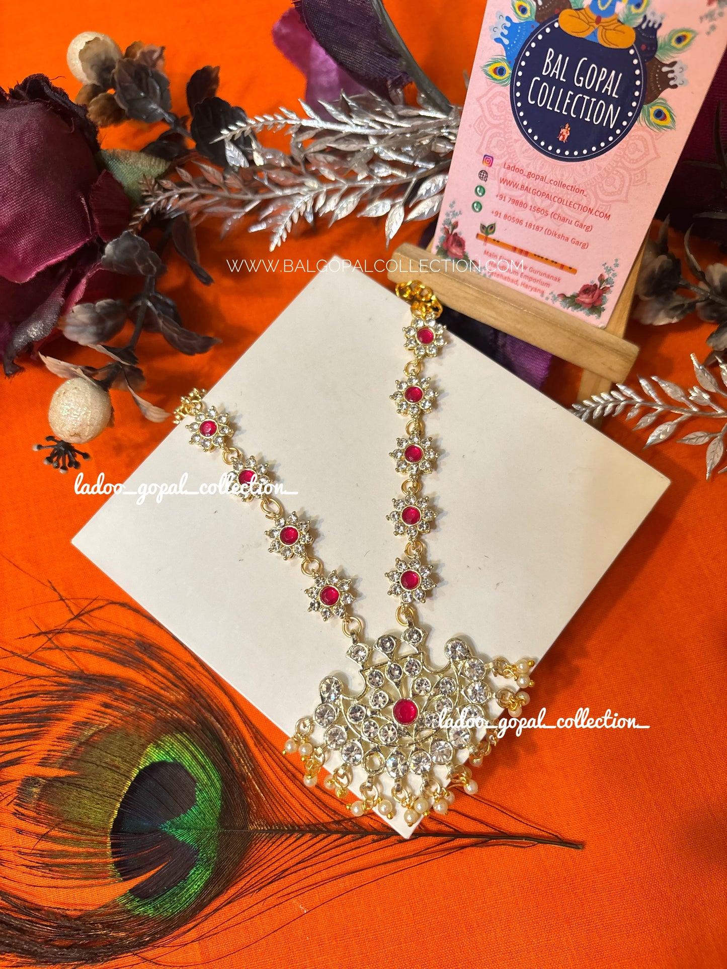 Long jadau mala for radha krishna