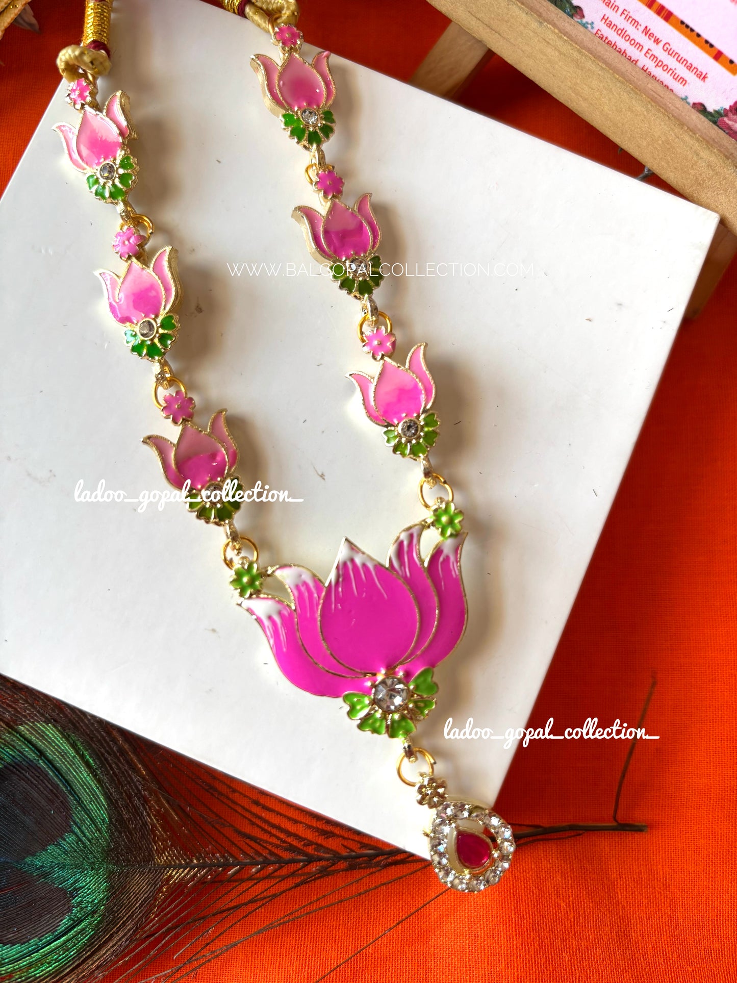 Heavy kamal mala for radha krishna