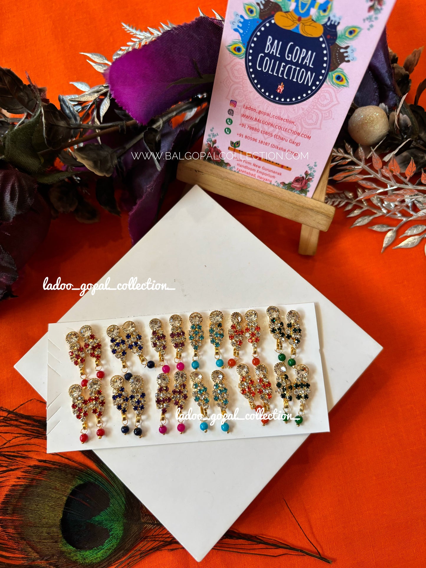 Stone kundal for laddu gopal