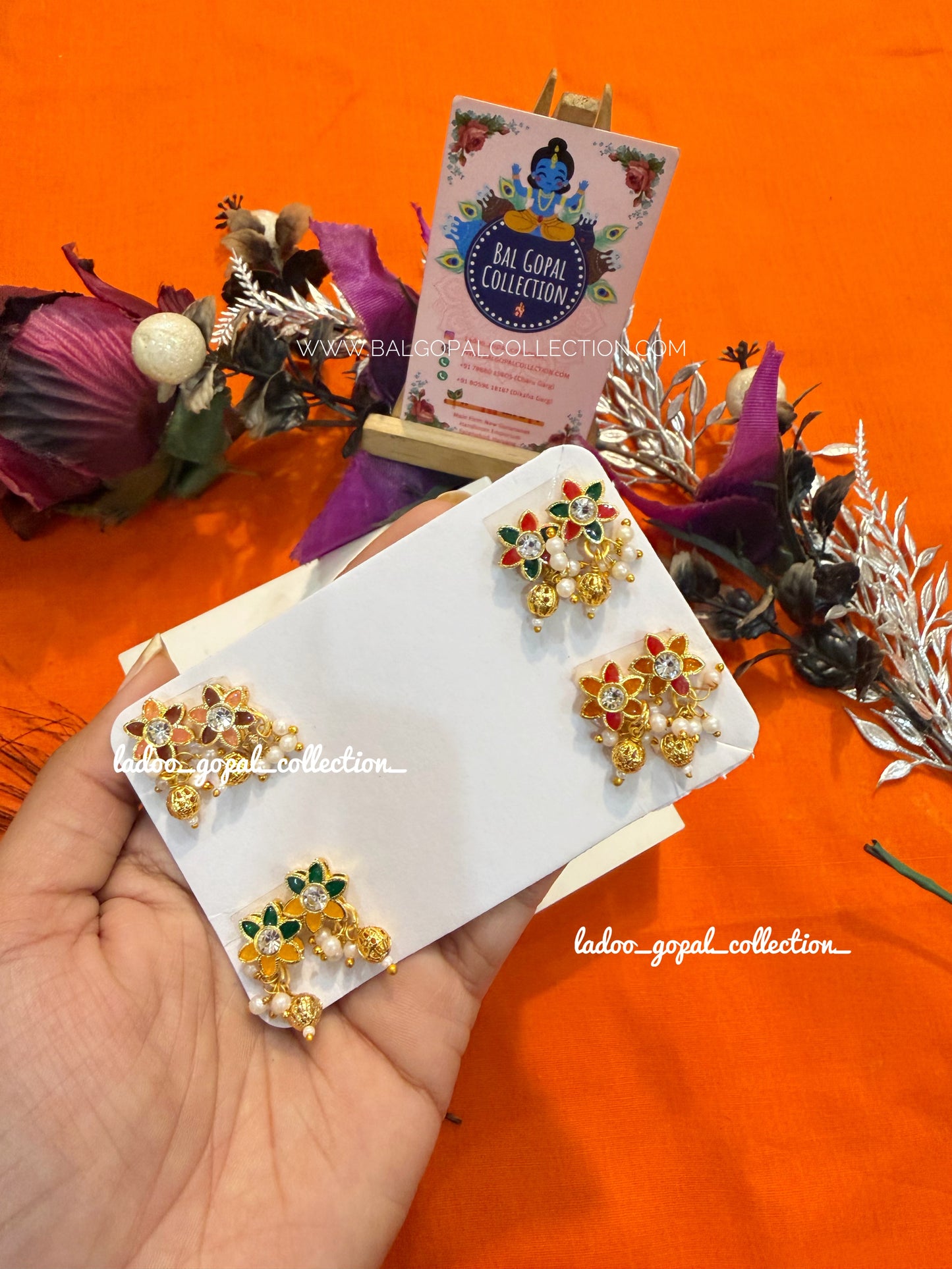 Heavy kundal for krishna ji/ radha rani