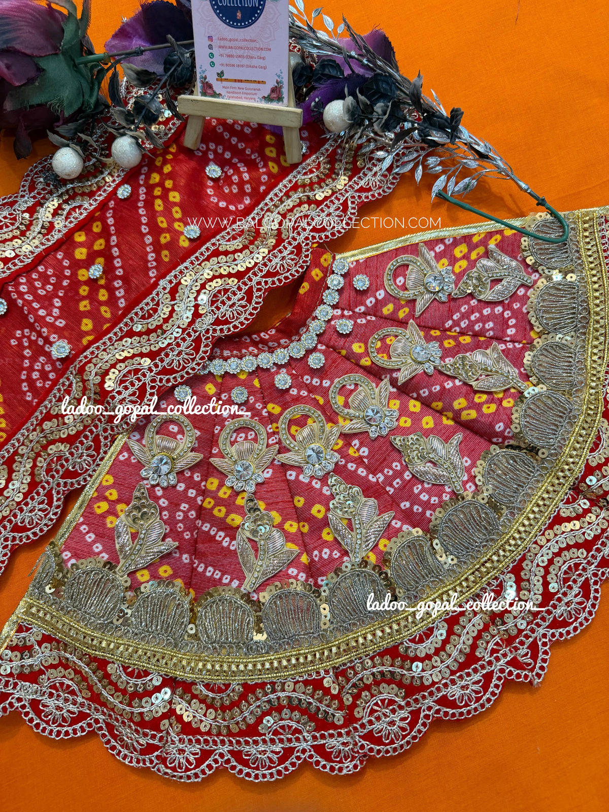 Premium bandhej lehnga for mata rani