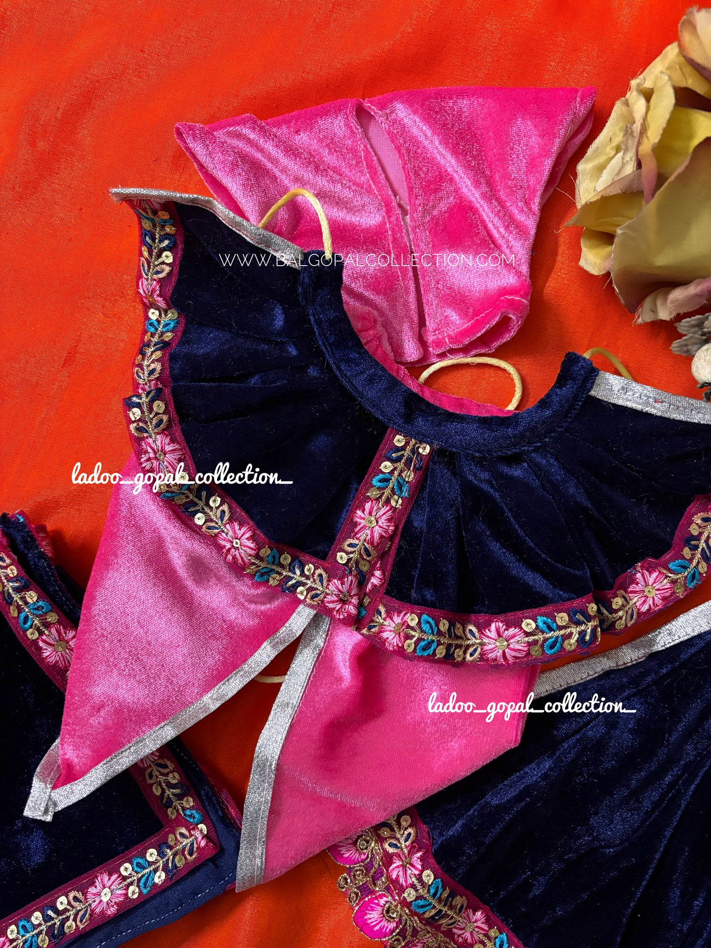 Velvet Radha-krishna Poshak (RK Set)